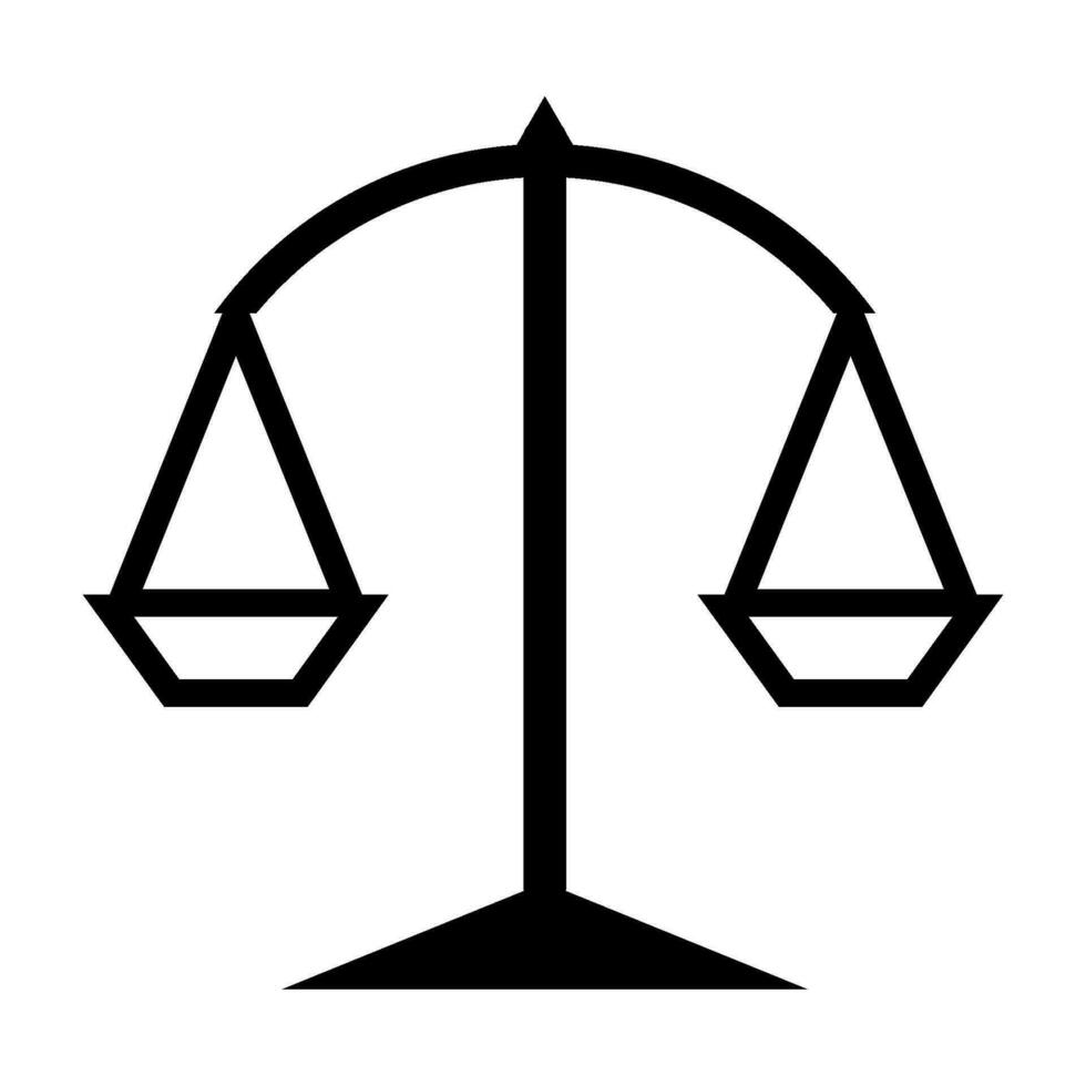 scales of justice icon design vector