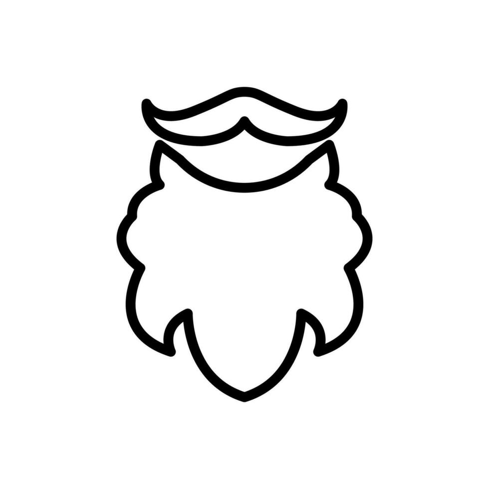 santa beard mustache icon design vector