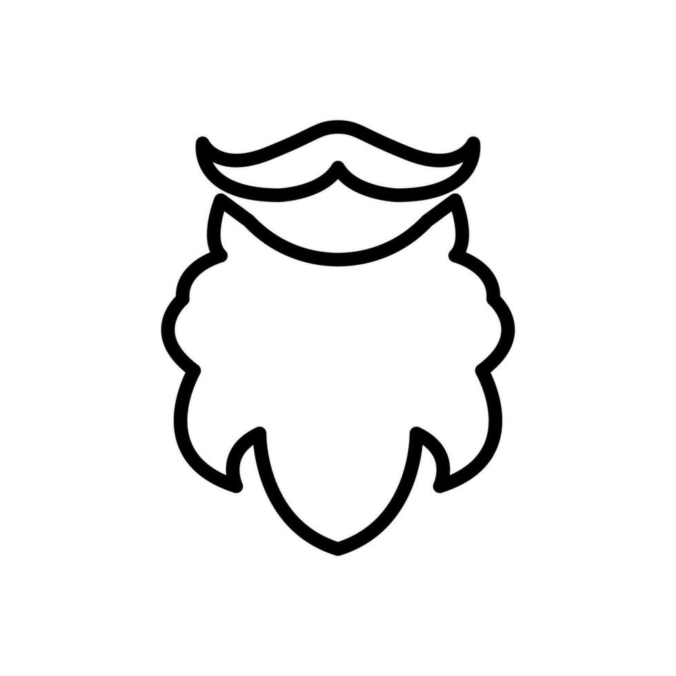 santa beard mustache icon design vector