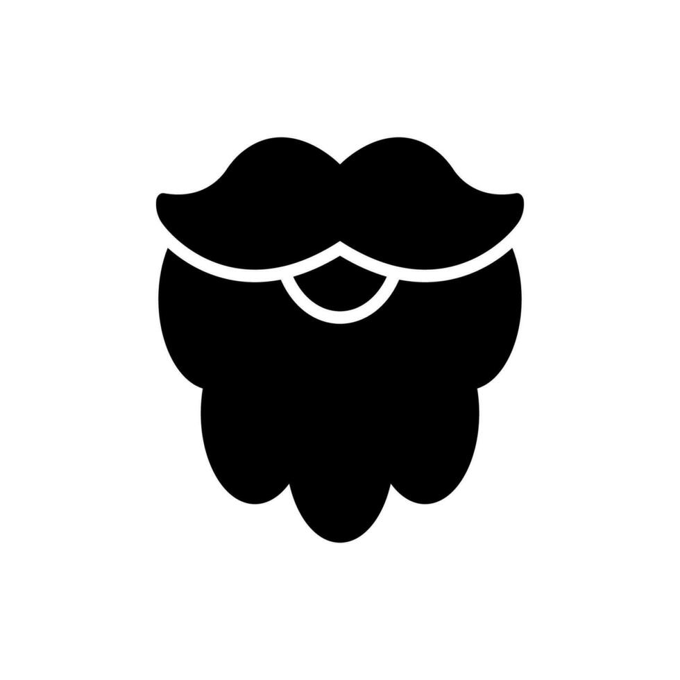 Papa Noel barba Bigote icono diseño vector