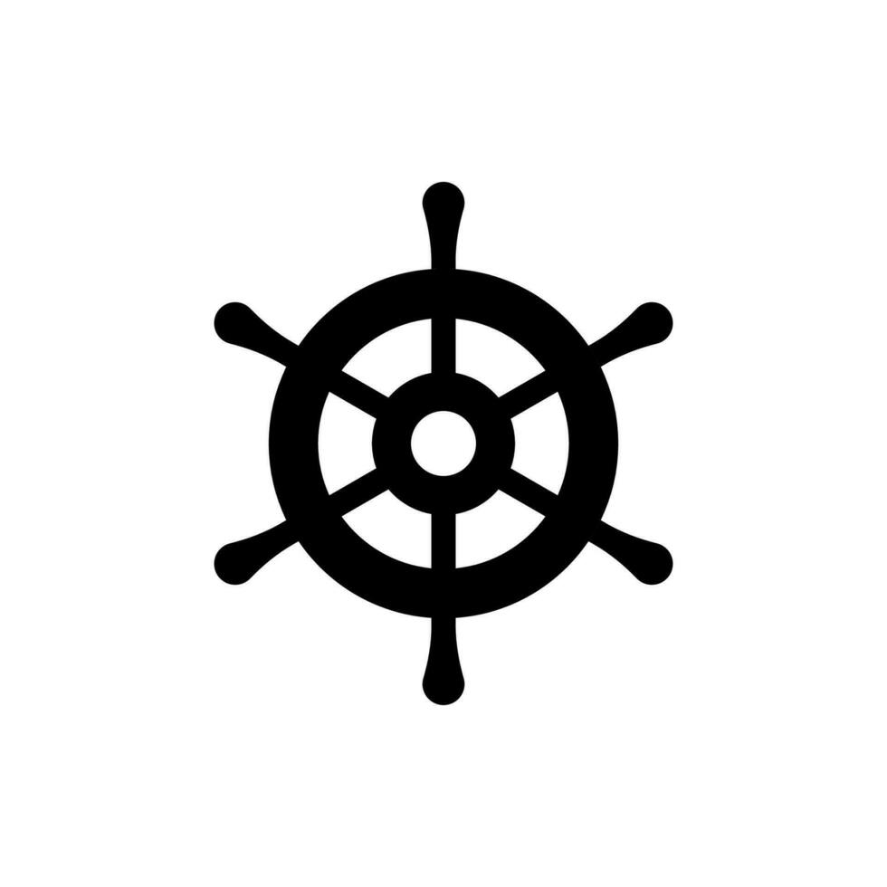 ship steering wheel icon design vector template
