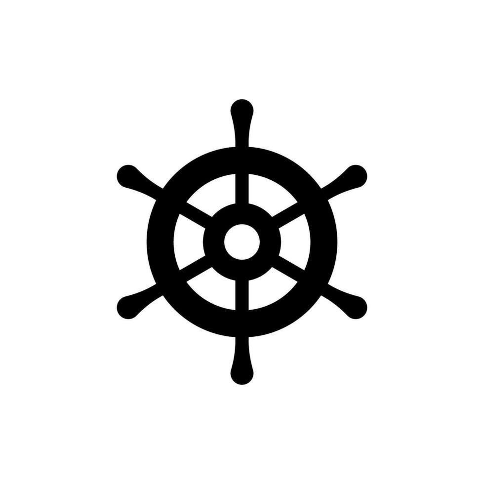 ship steering wheel icon design vector template