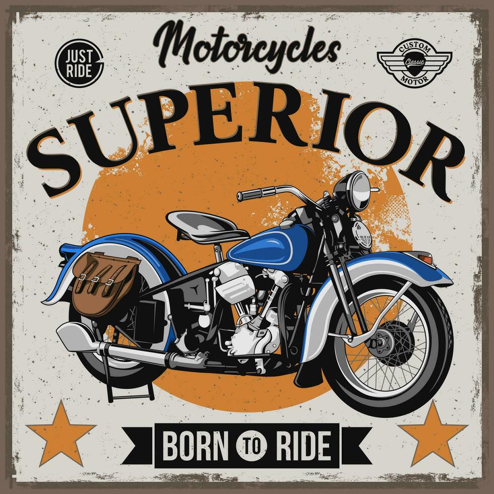 Super Classic Motorcycles The Superior Class vector