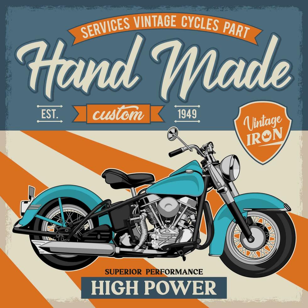 Classic Bike Hand Made Motorcycles vector