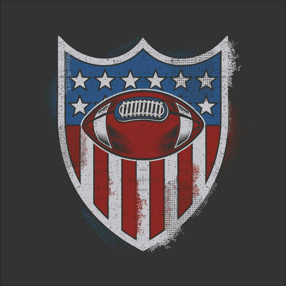 american football shield vector