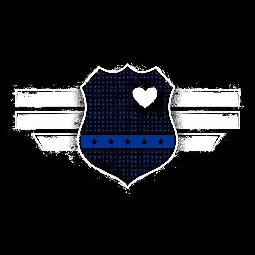 Captain The Blue Officer Badge vector