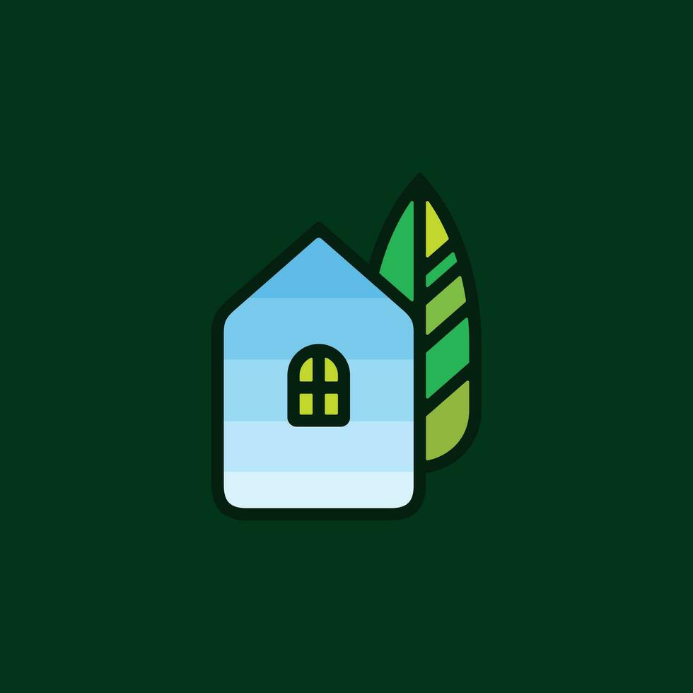 Abstract flat design Tree House logo template vector