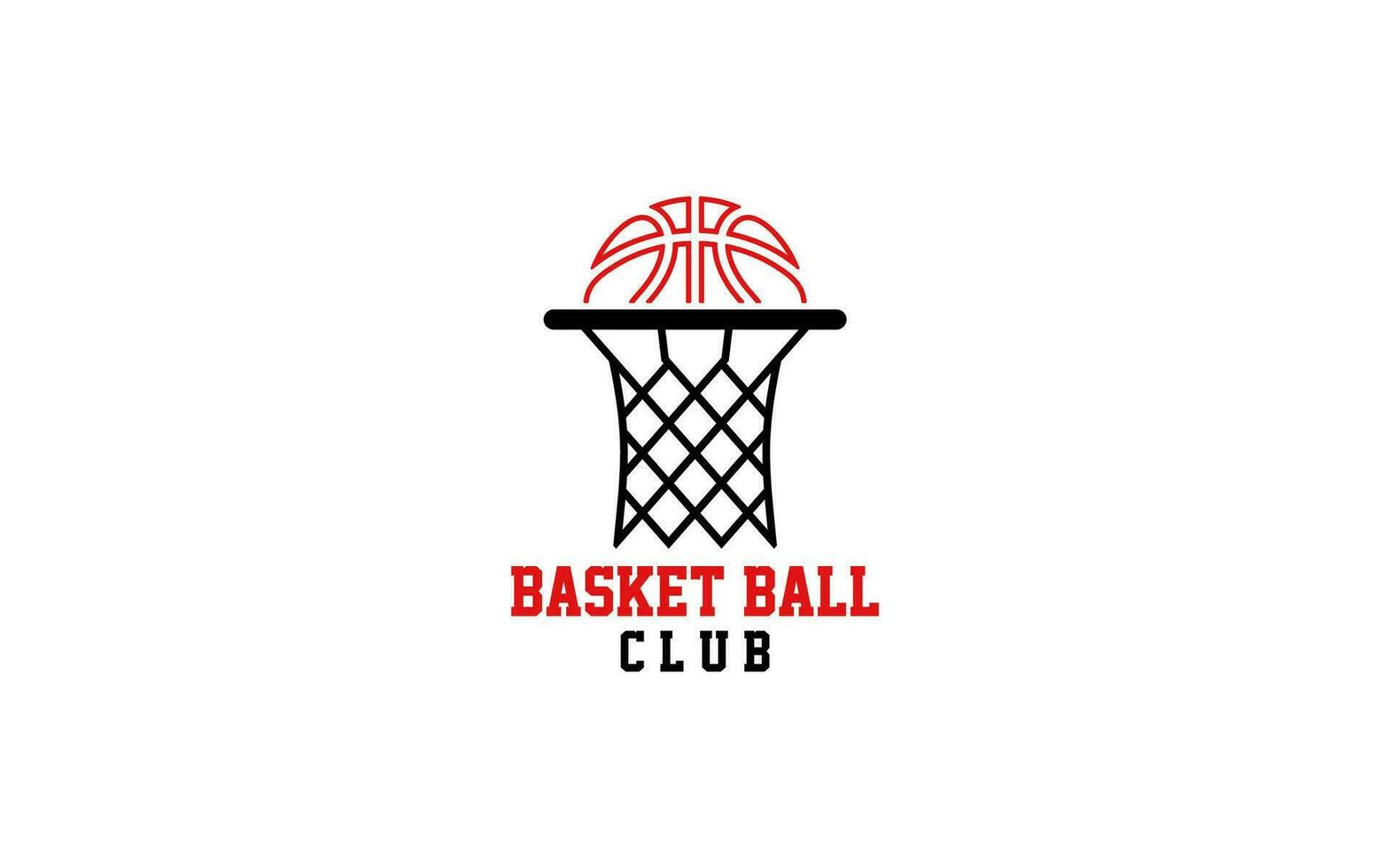 Basket ball club design logo vector