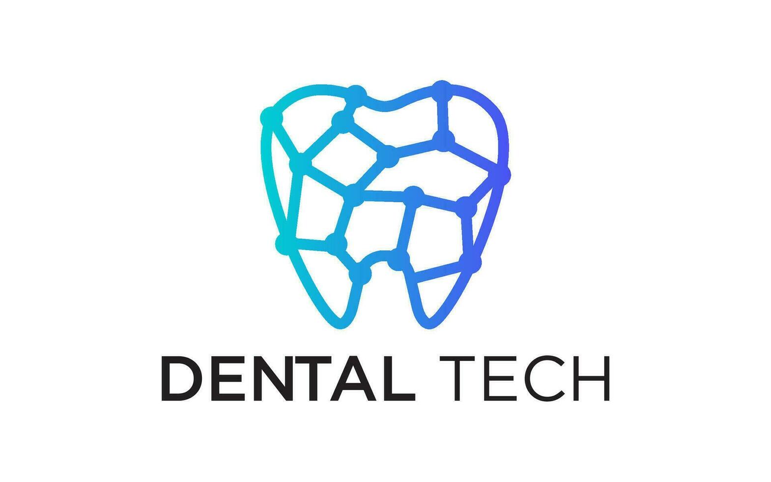 Dental tech vector logo design. dentist logo