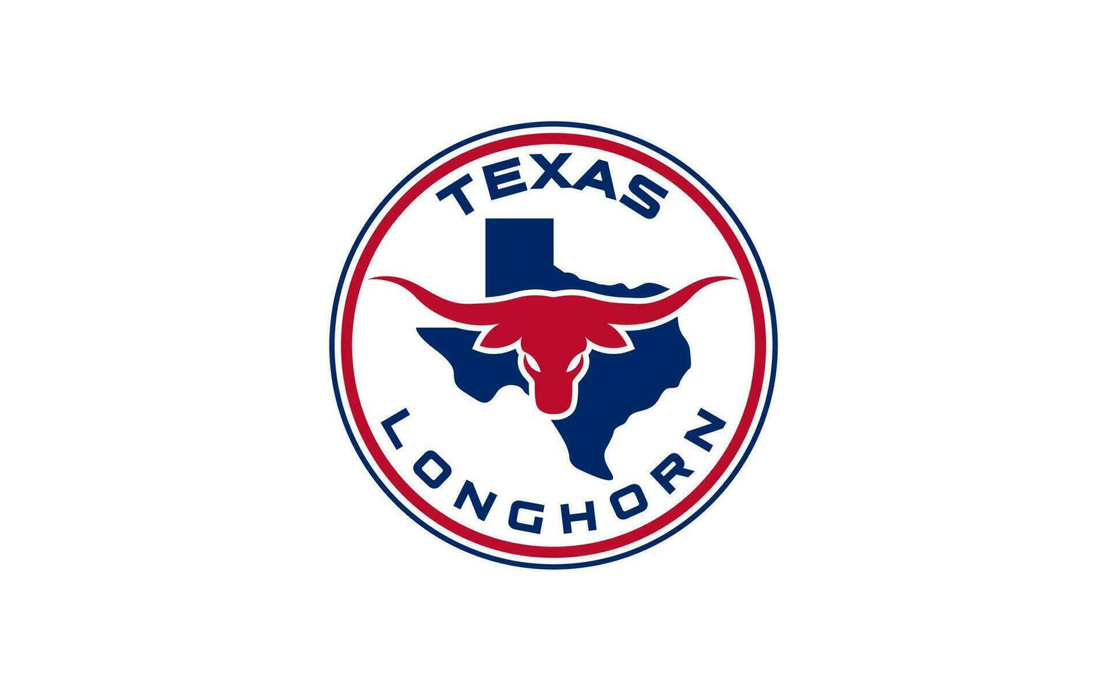 Texas Longhorn Buffalo Bull Cattle logo design vector