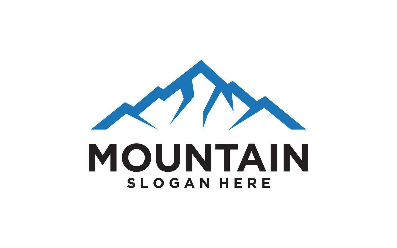 Peak mountain silhouette logo vector