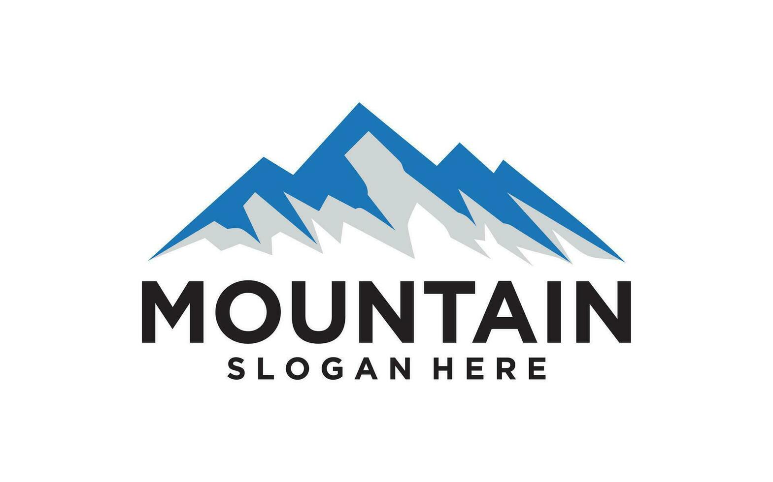 Peak mountain silhouette logo vector