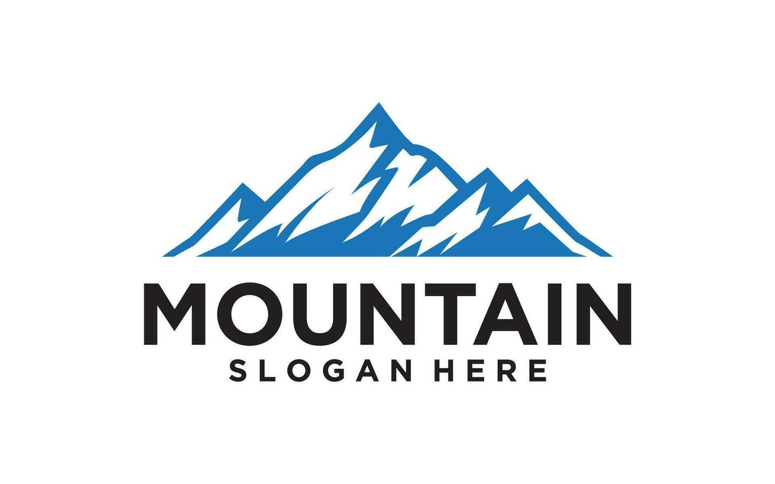 Peak mountain silhouette logo vector