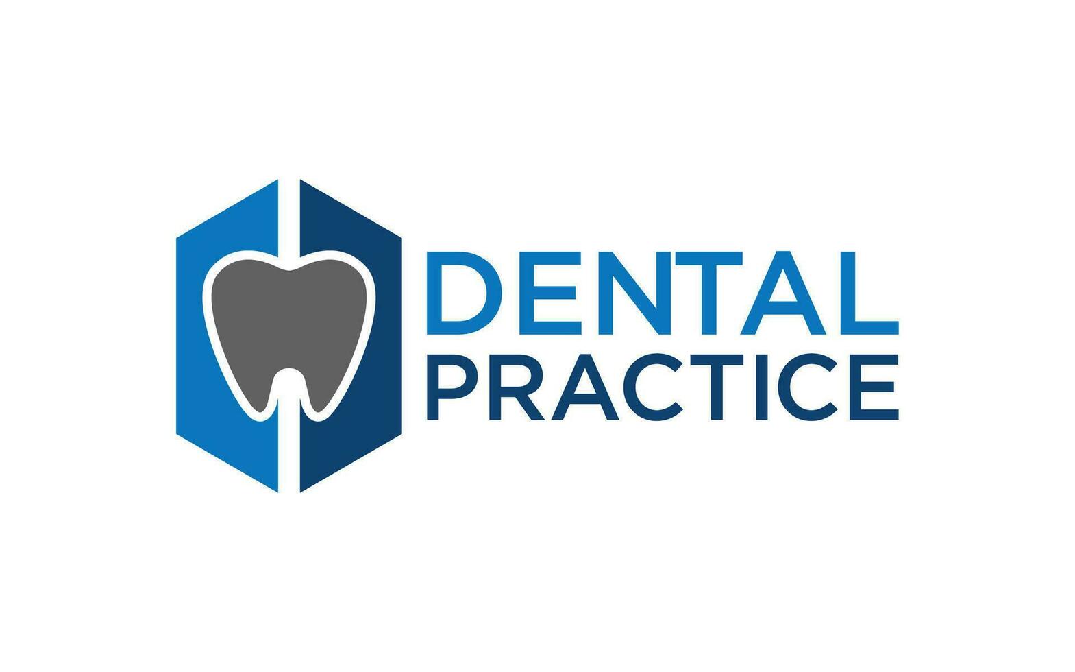 Dental practice vector logo design. dentist logo