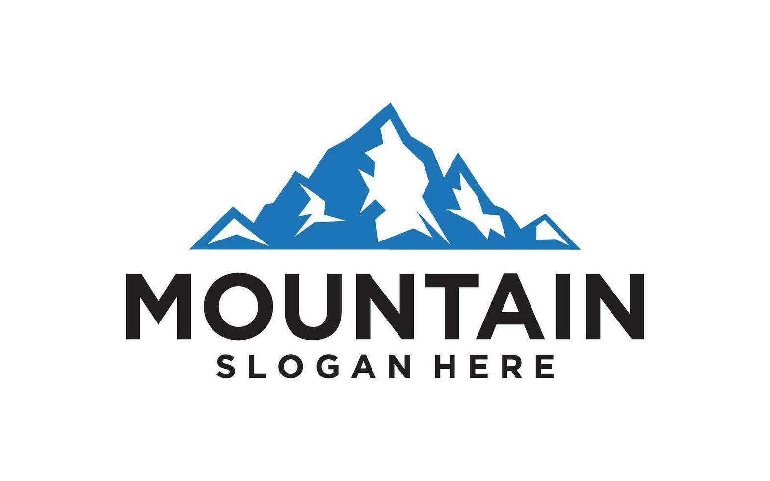 Peak mountain silhouette logo vector