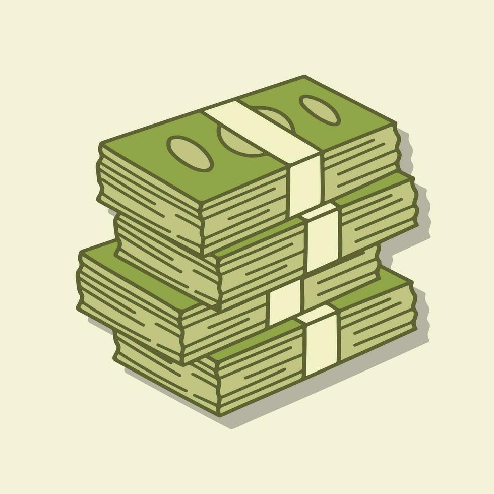 dinero bolso y oro moneda vector ilustración