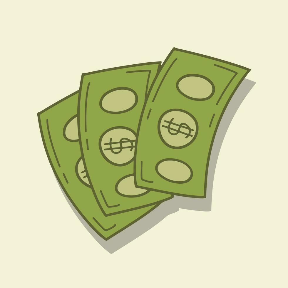 dinero bolso y oro moneda vector ilustración