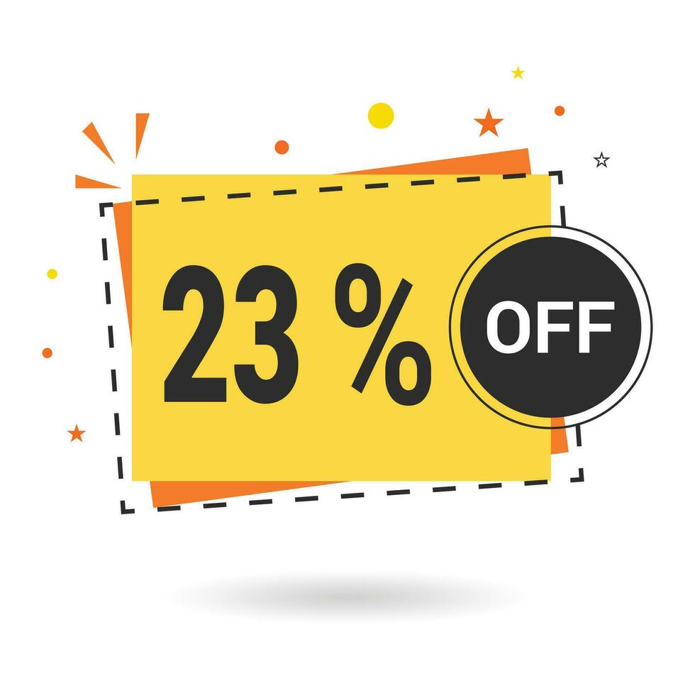 23 percent off. Vector design.