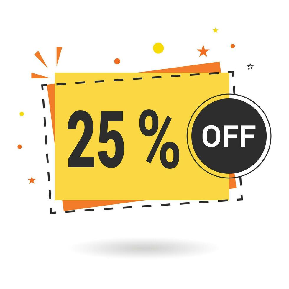 25 percent off. Vector design.