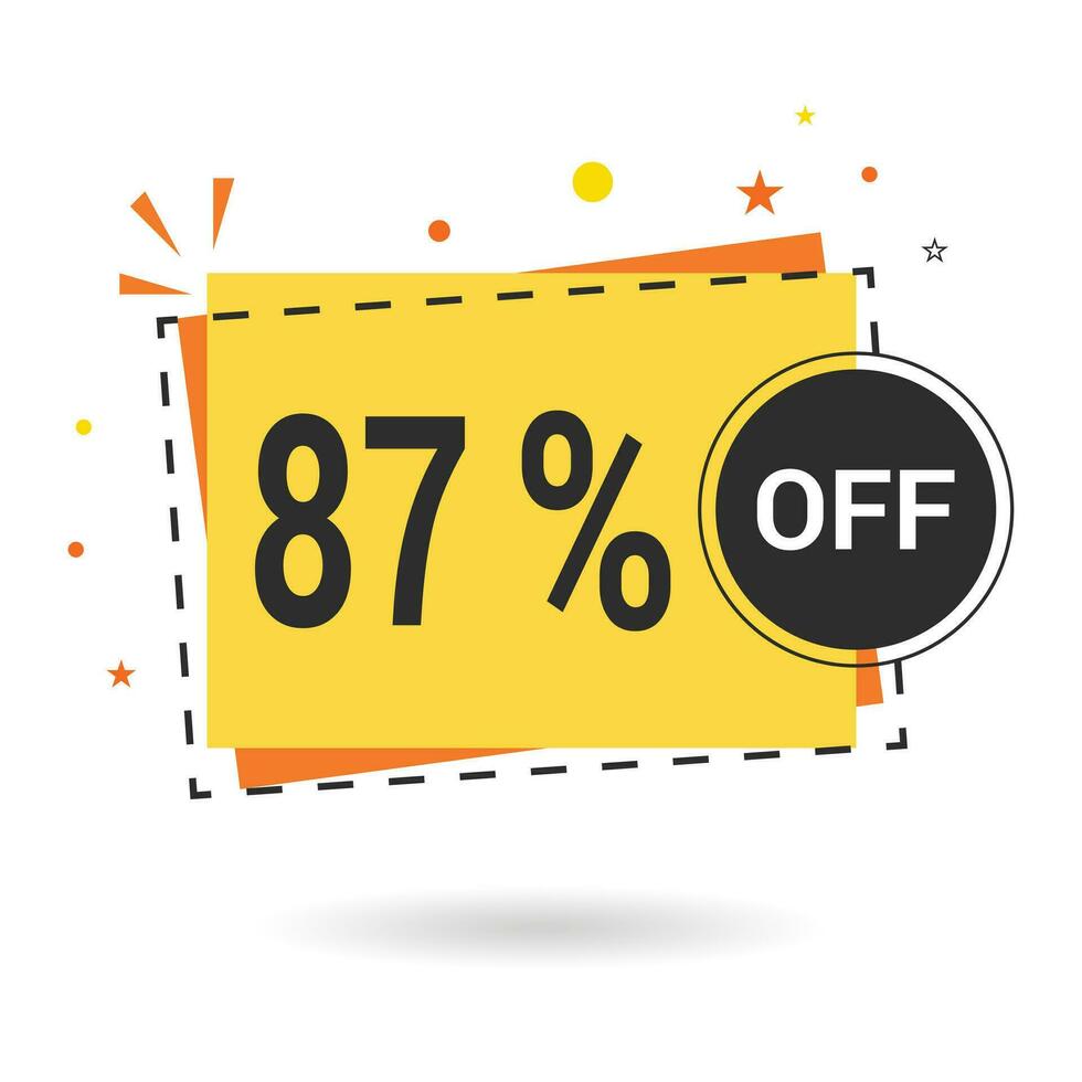 87 percent off. Vector design.