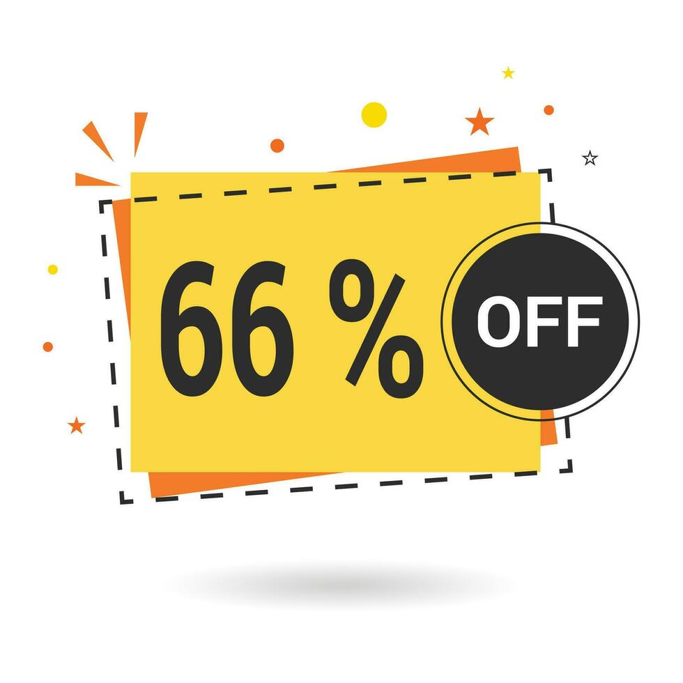 66 percent off. Vector design.