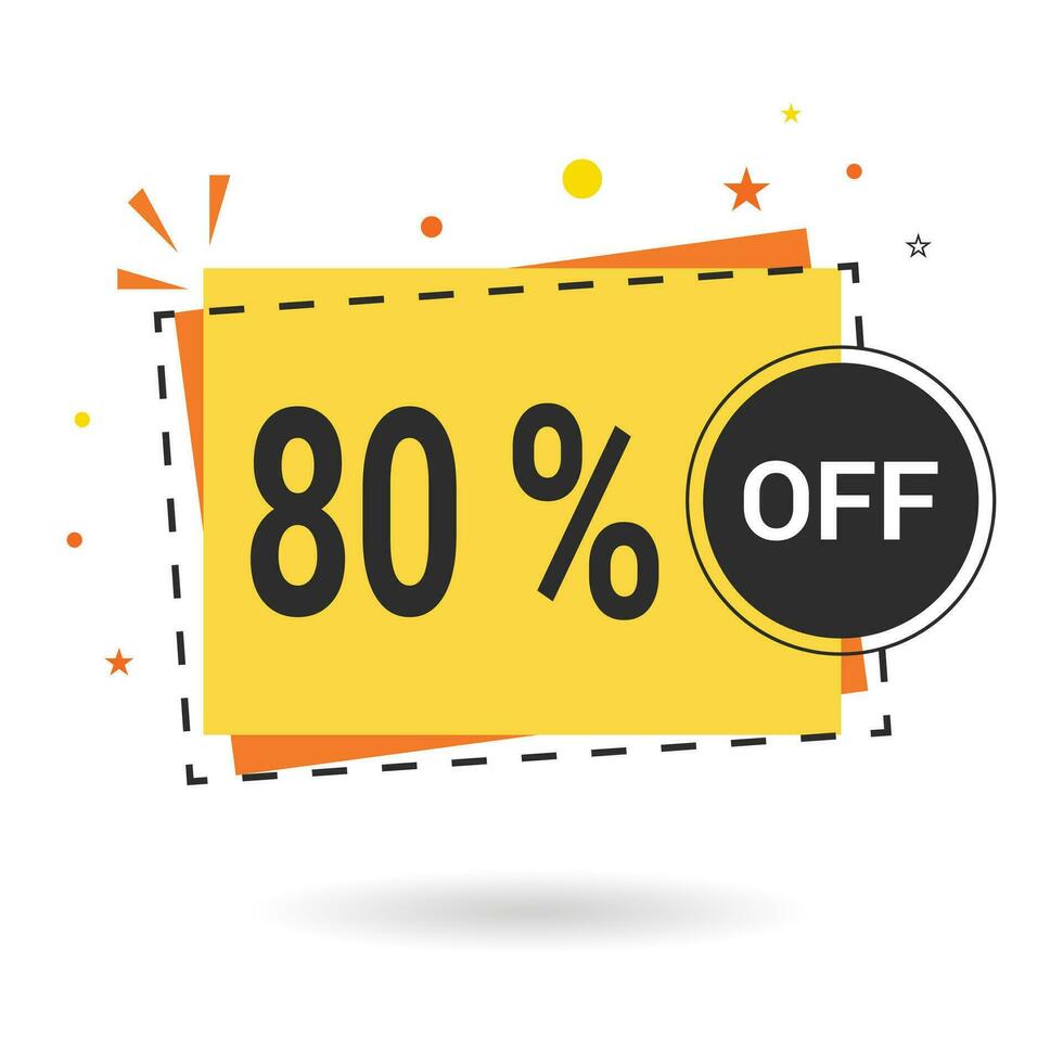 80 percent off. Vector design.