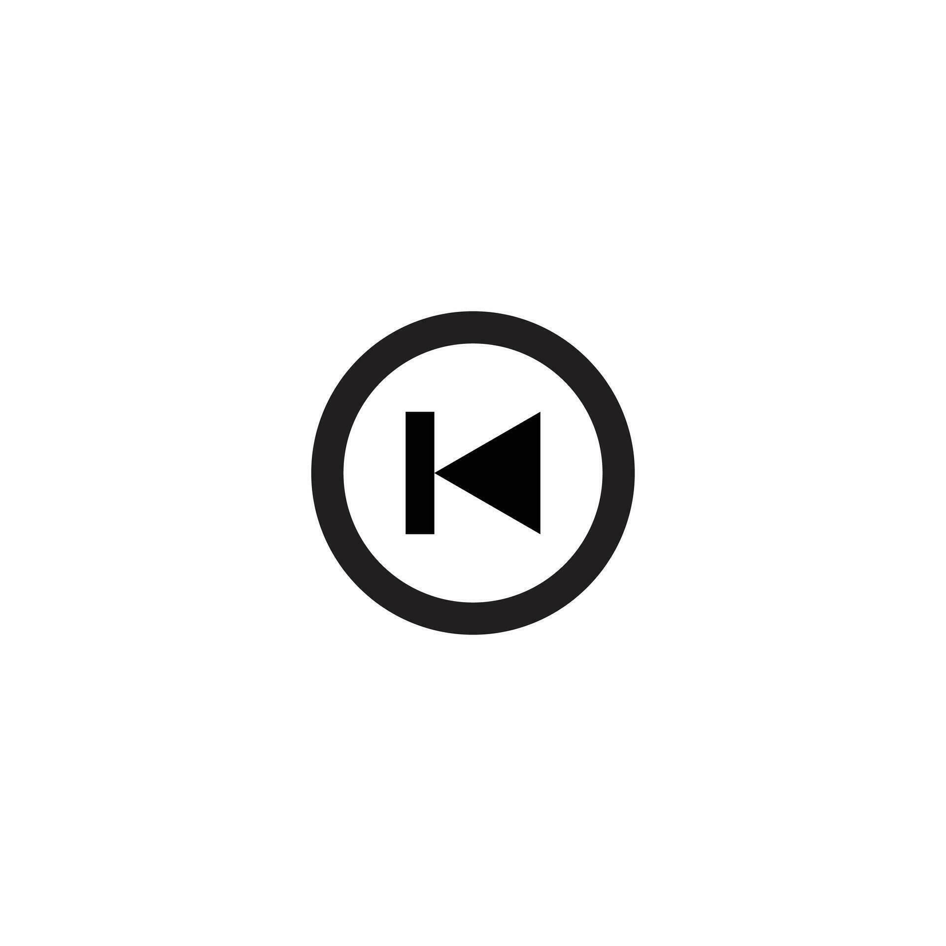 Media player icon in flat style. Sound vector illustration on white