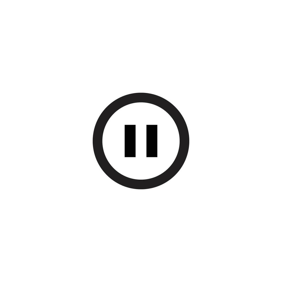 pausa icono en de moda plano estilo aislado en blanco antecedentes. audio símbolo para tu web sitio diseño. vector ilustración.