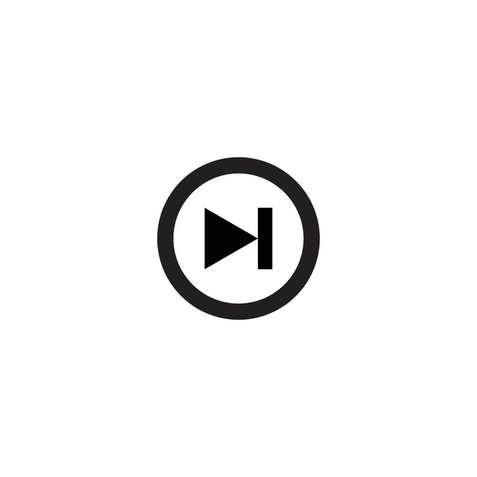 Media player icon in flat style. Sound vector illustration on white isolated background. Media player business concept.