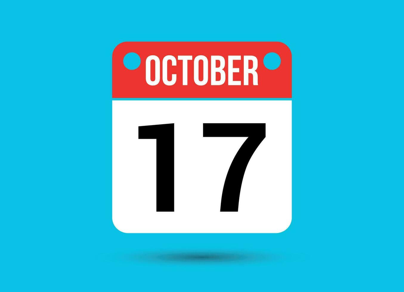 October 17 Calendar Date Flat Icon Day 17 Vector Illustration 34900196 october-17-calendar-date-flat-icon-day-17-vector-illustration-34900196
