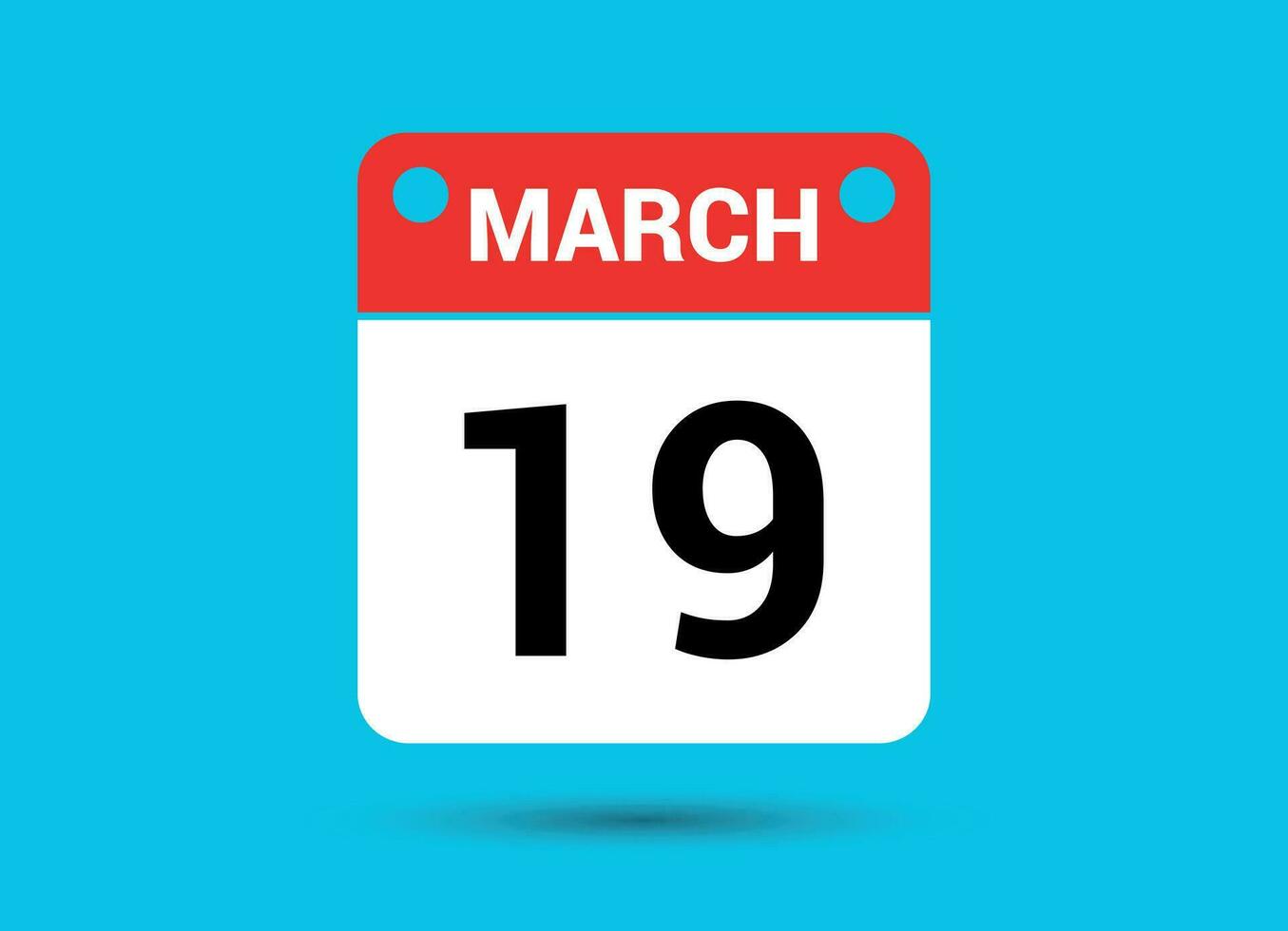 March 19 Calendar Date Flat Icon Day 19 Vector Illustration 34900283 march-19-calendar-date-flat-icon-day-19-vector-illustration-34900283