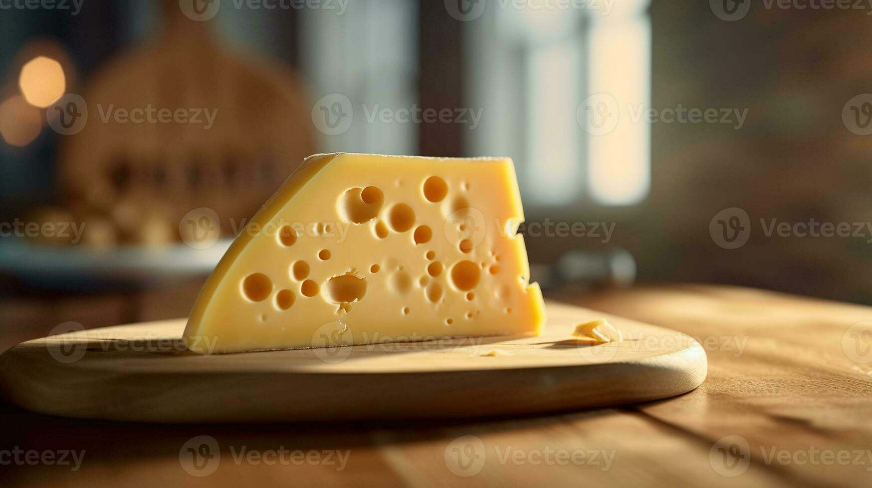 sabroso queso plato en un rústico de madera mesa. generativo ai foto