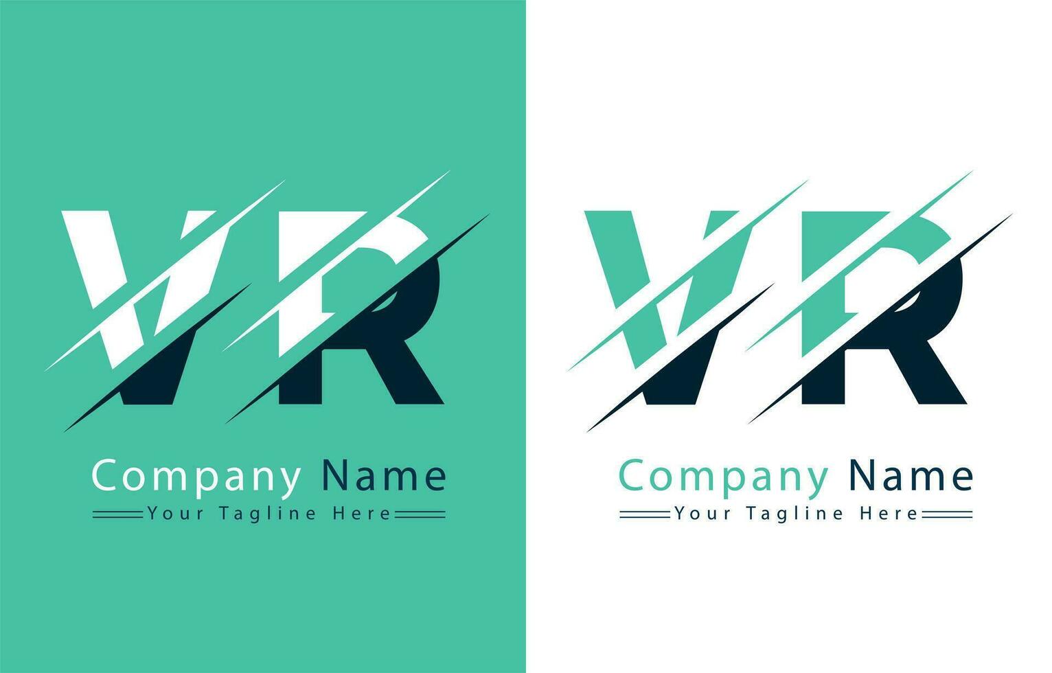 VR Letter Logo Vector Design Template Elements