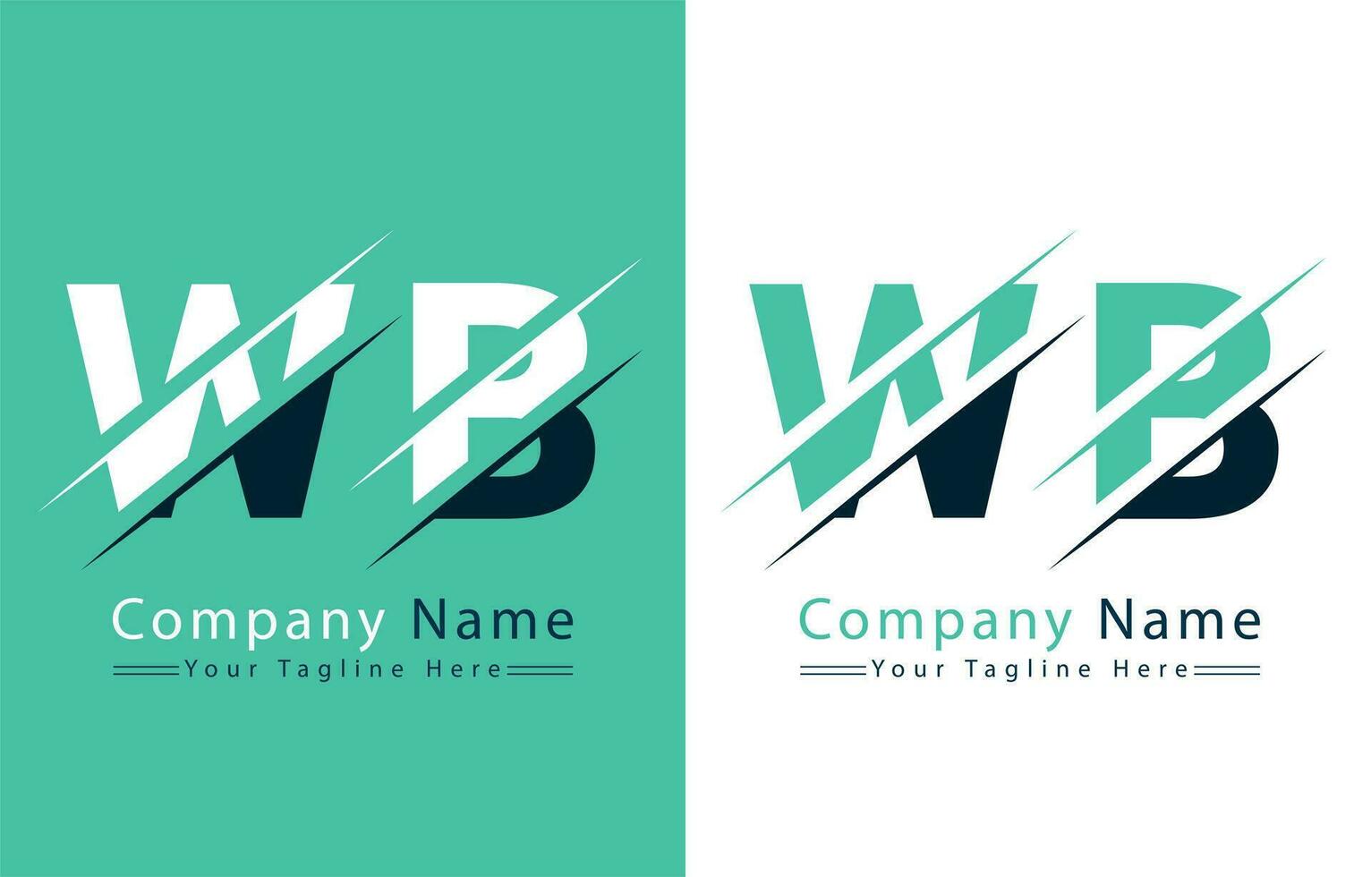 WB Letter Logo Design Concept. Vector Logo Illustration