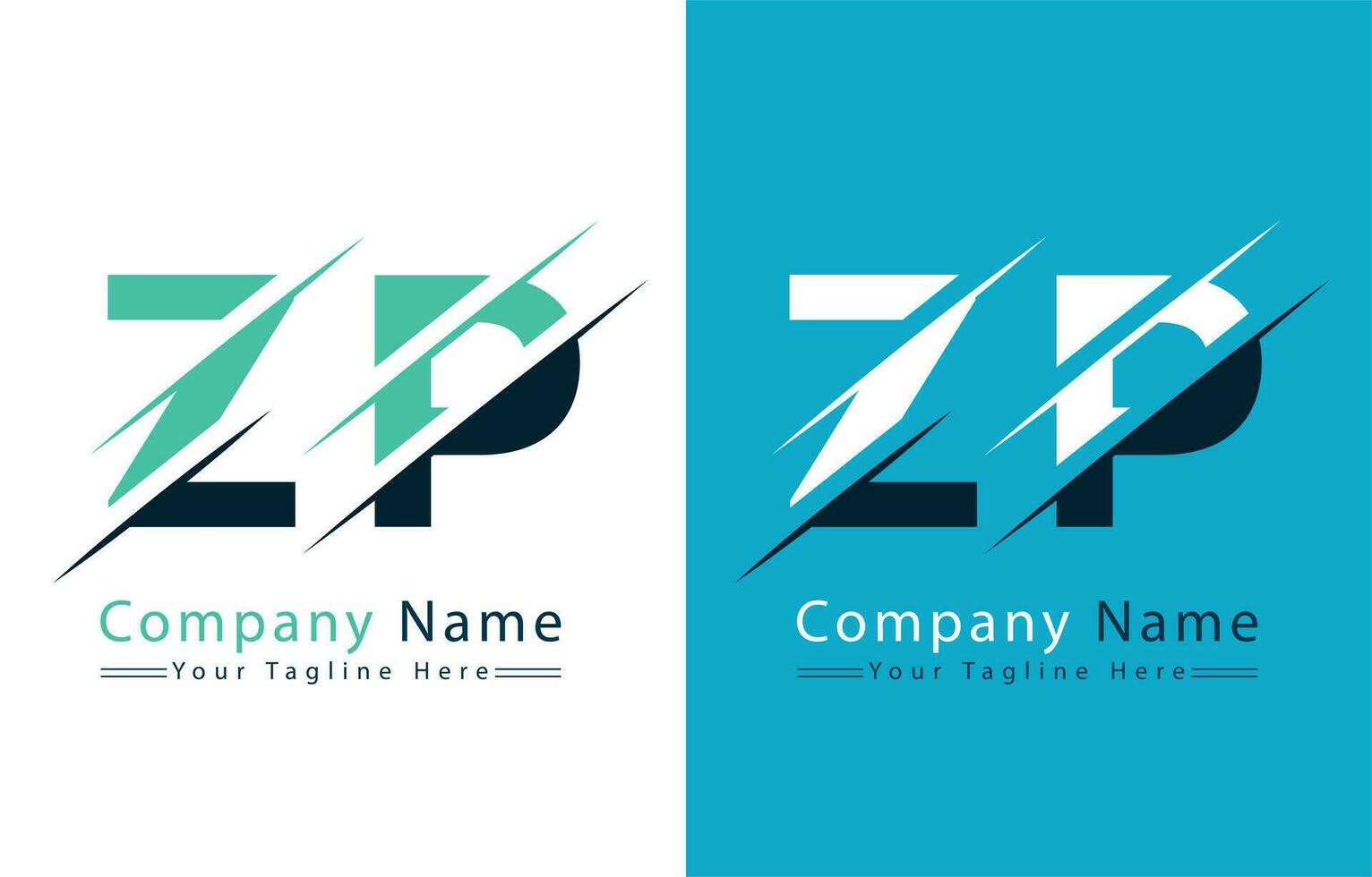 ZP Letter Logo Design Template. Vector Logo Illustration