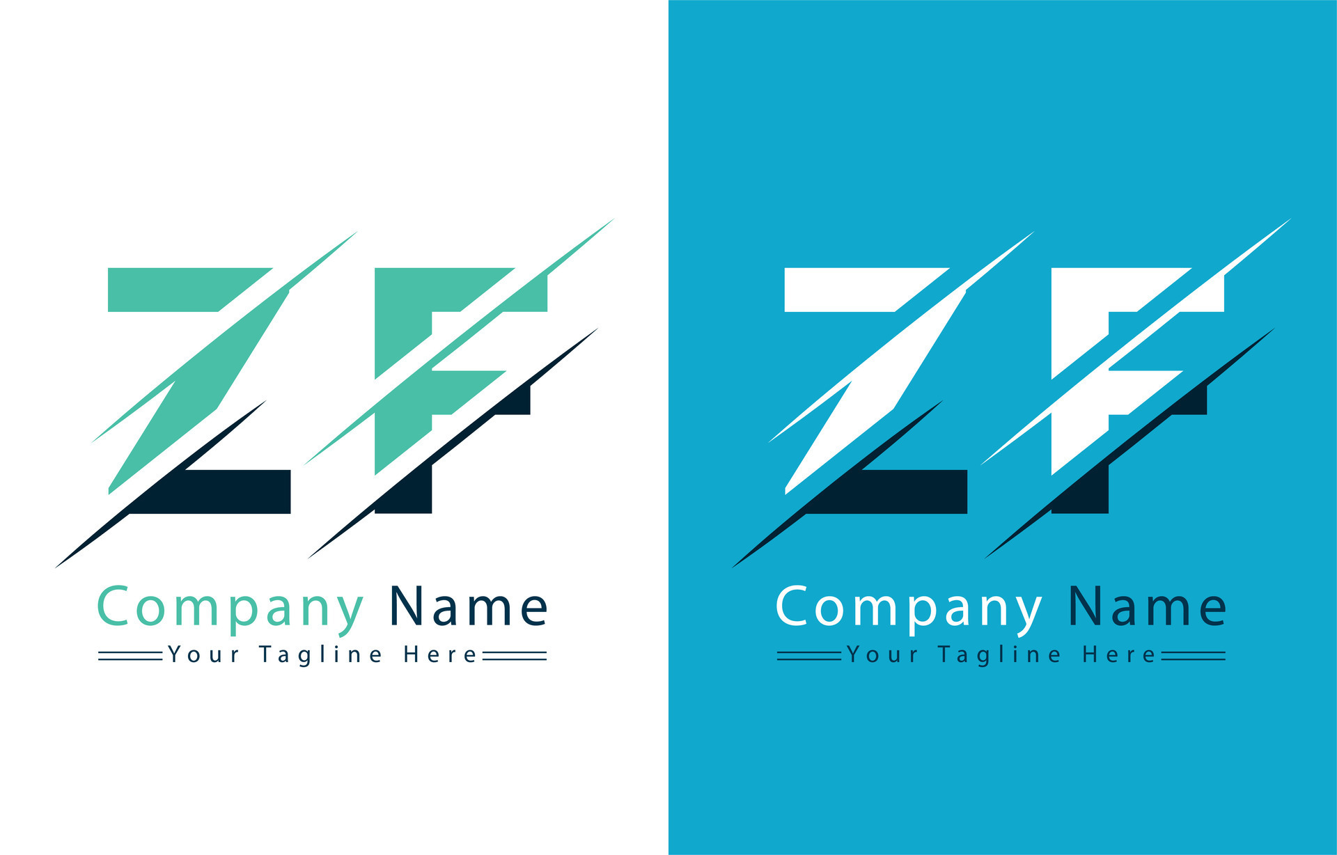 ZF Letter Logo Vector Design Concept Elements 34900607 Vector Art at ...
