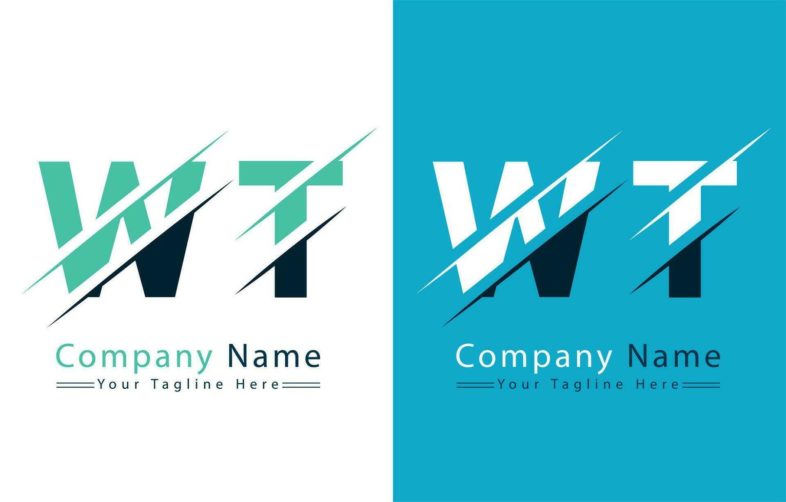 WT Letter Logo Vector Design Concept Elements