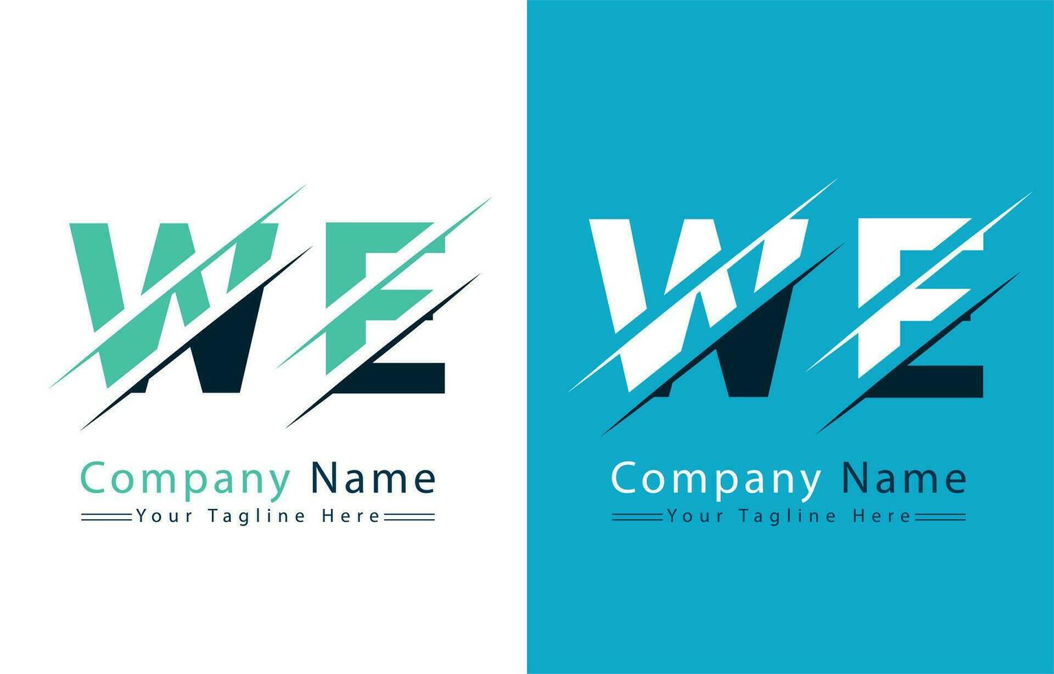 WE Letter Logo Design Template. Vector Logo Illustration