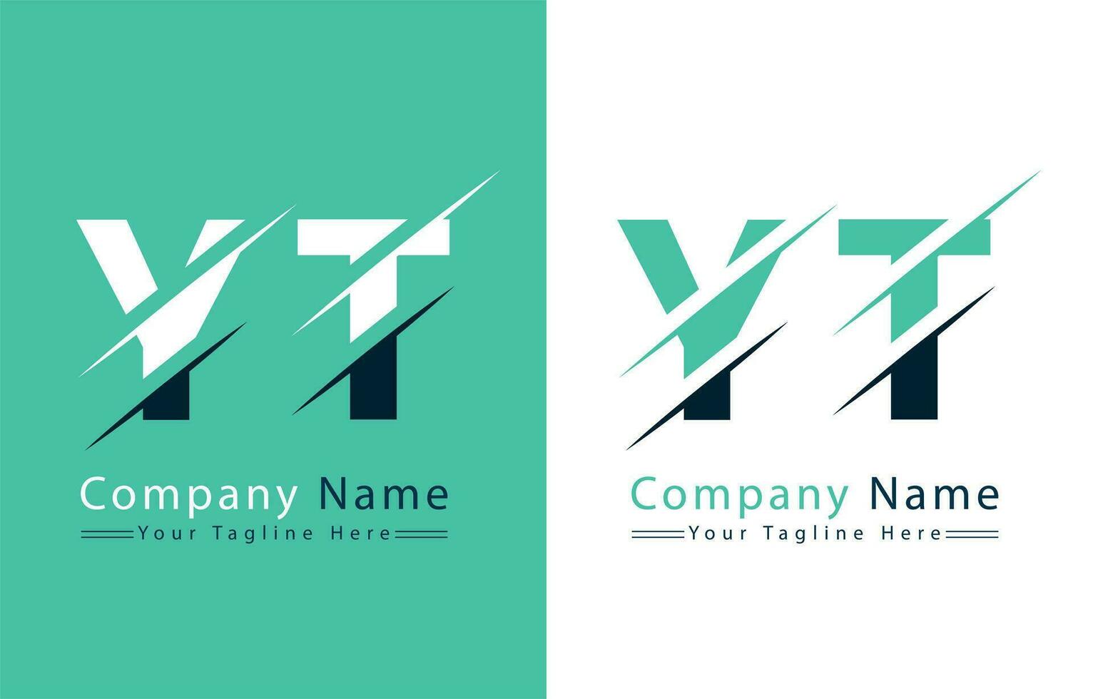 YT Letter Logo Design Template. Vector Logo Illustration