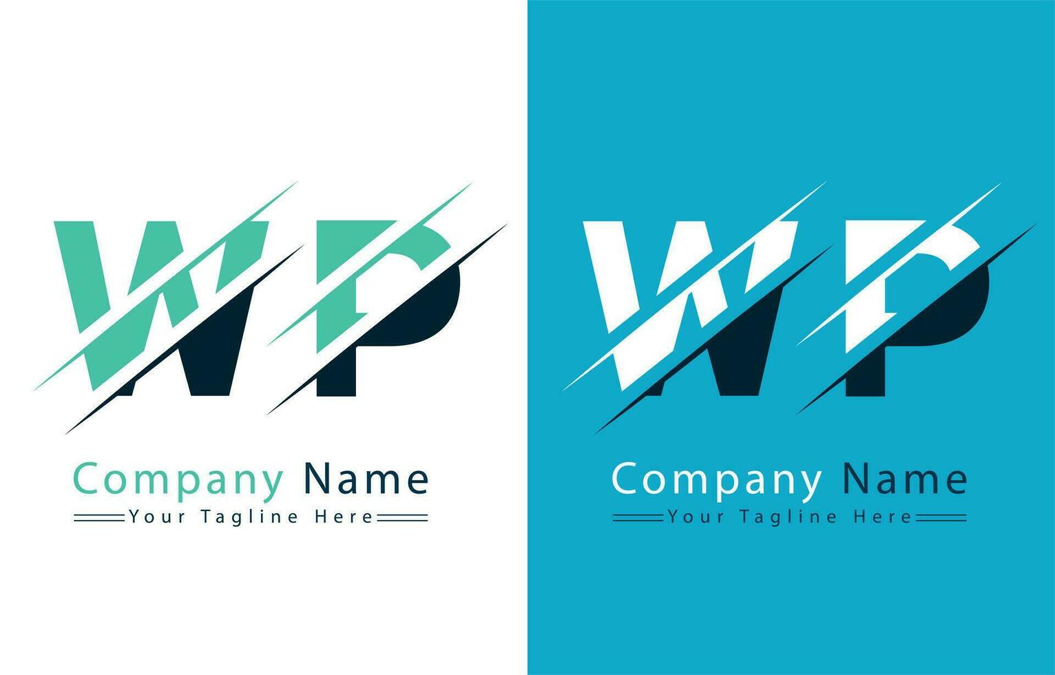WP Letter Logo Vector Design Concept Elements