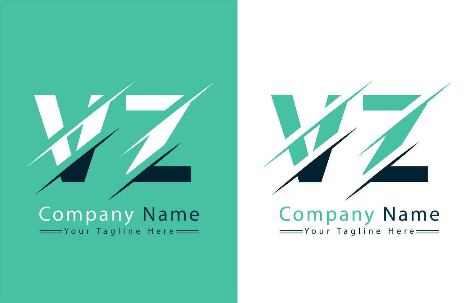 VZ Letter Logo Design Concept. Vector Logo Illustration