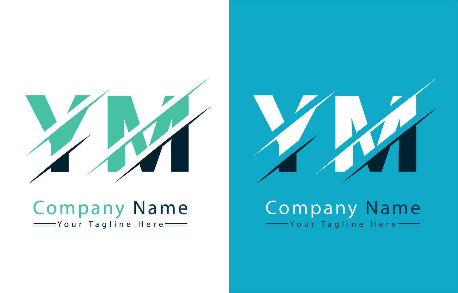 YM Letter Logo Design Concept. Vector Logo Illustration