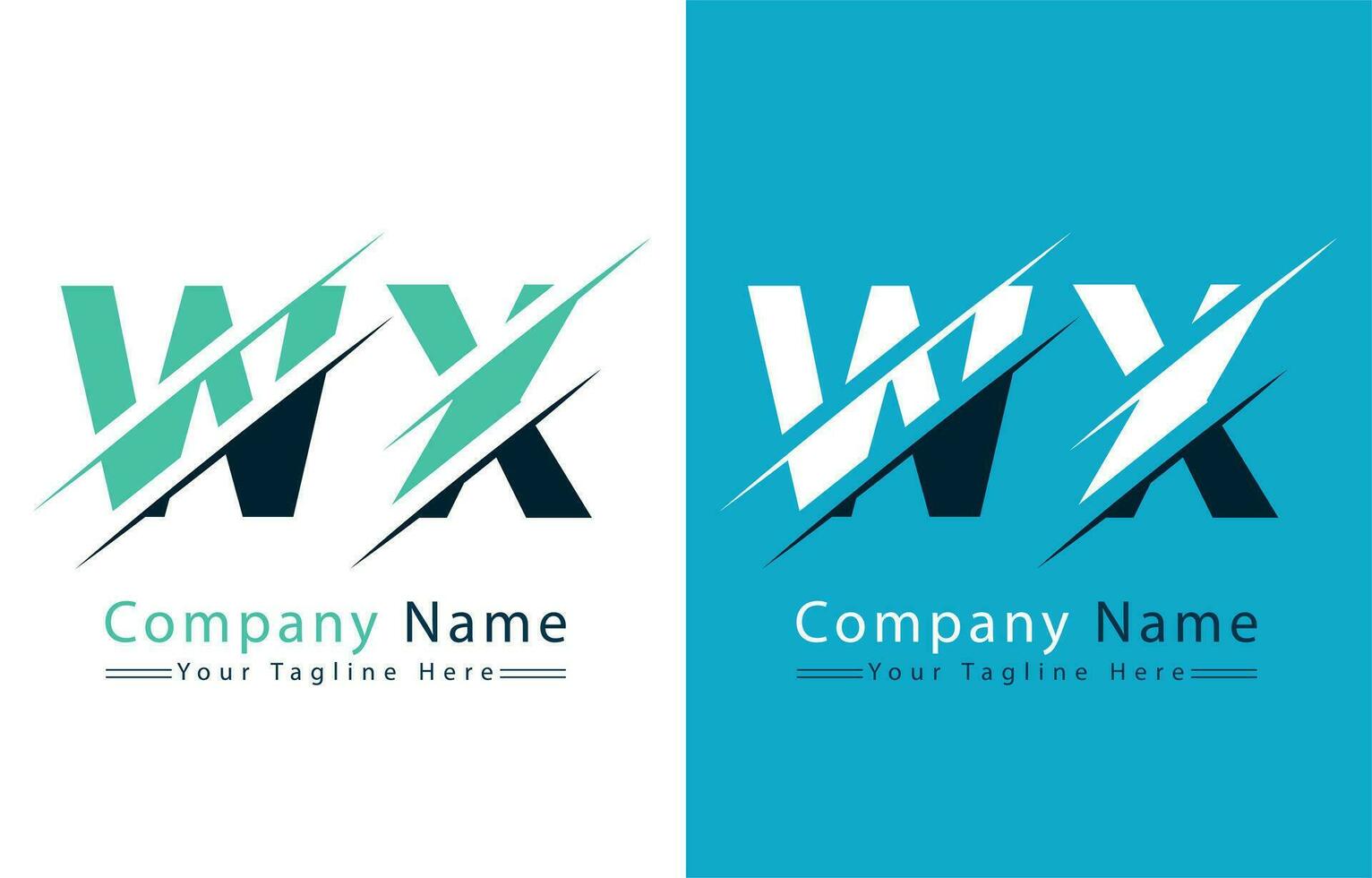 WX Letter Logo Vector Design Concept Elements