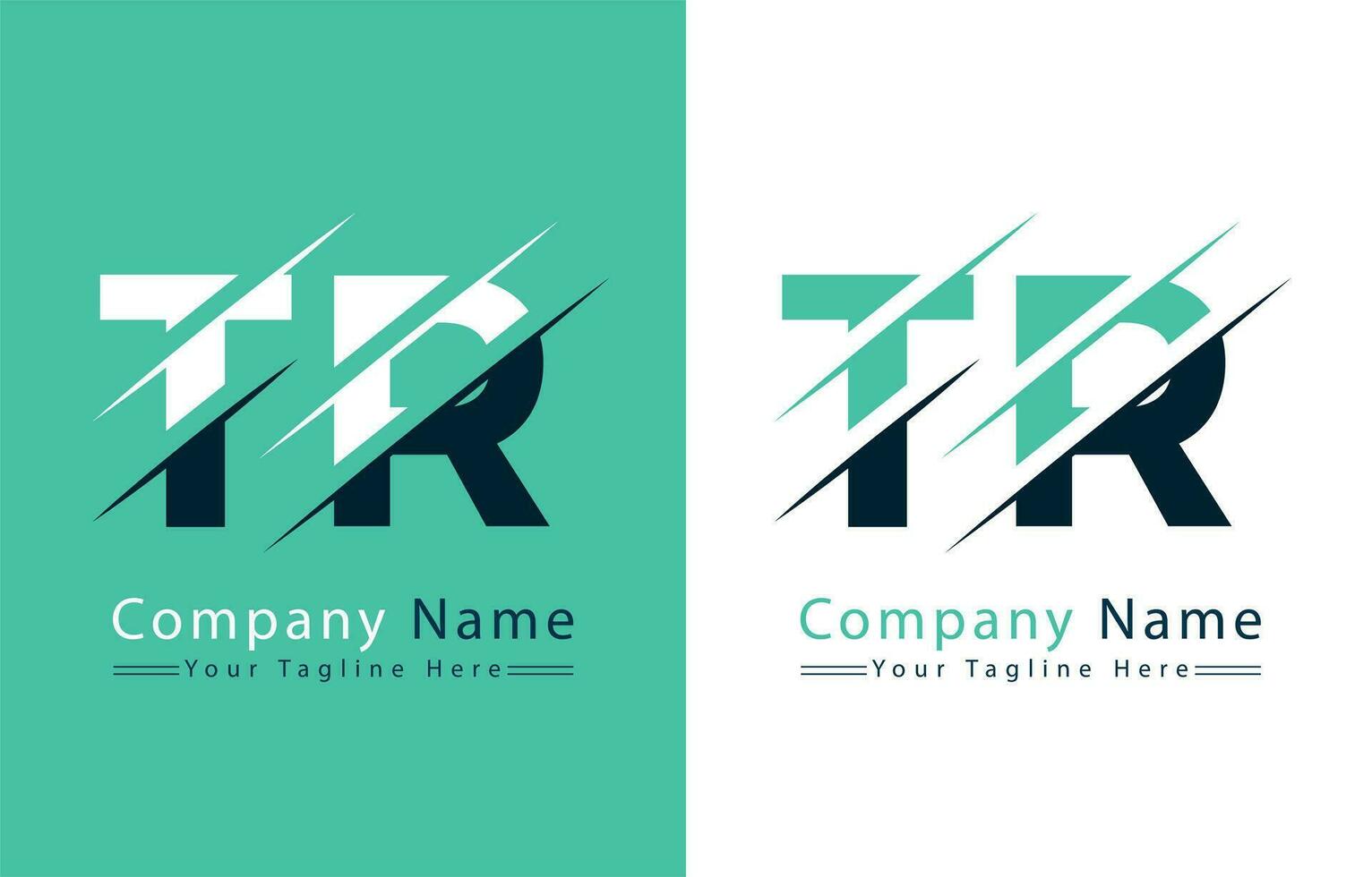 TR Letter Logo Vector Design Concept Elements