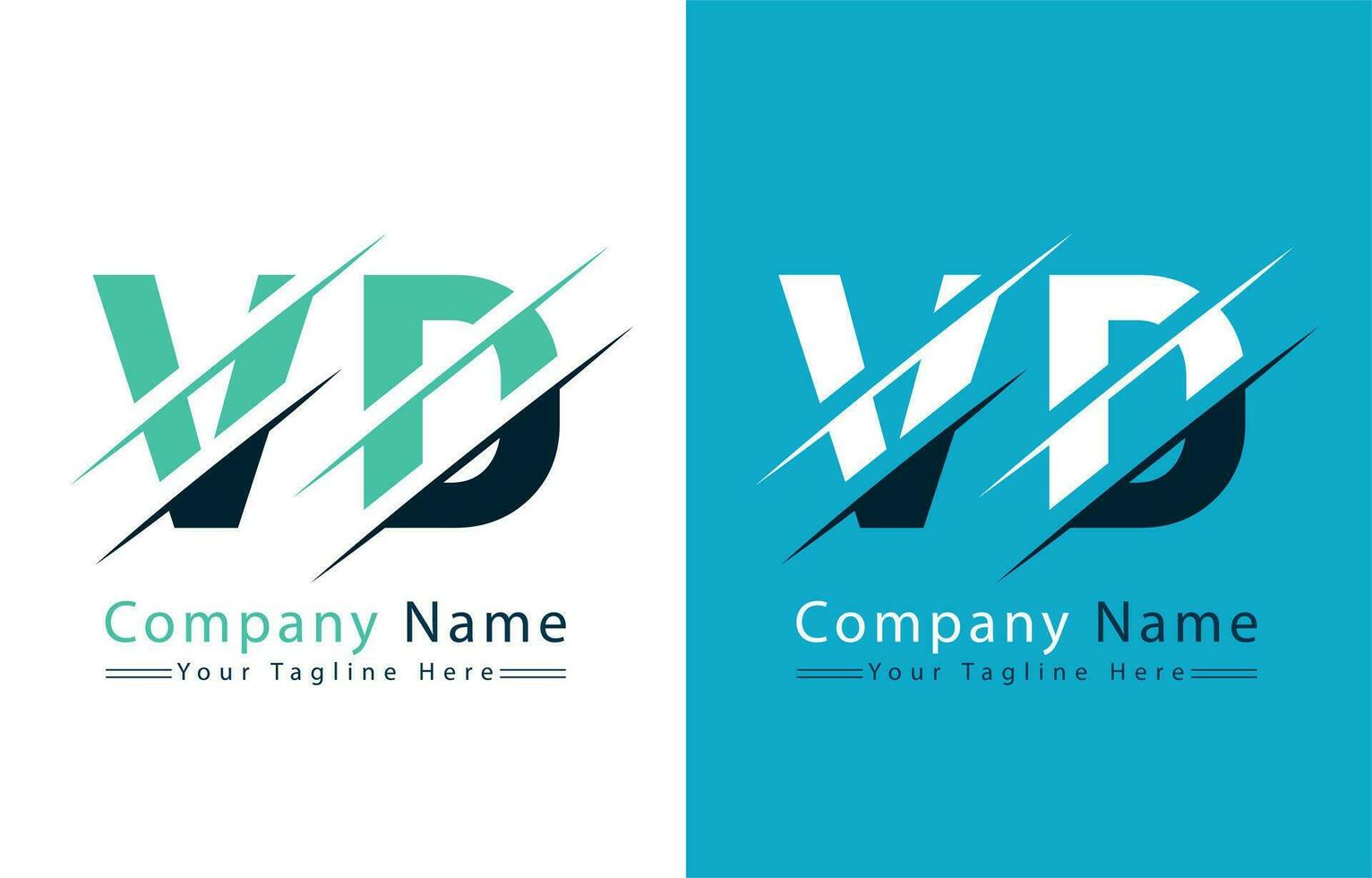 VD Letter Logo Vector Design Concept Elements