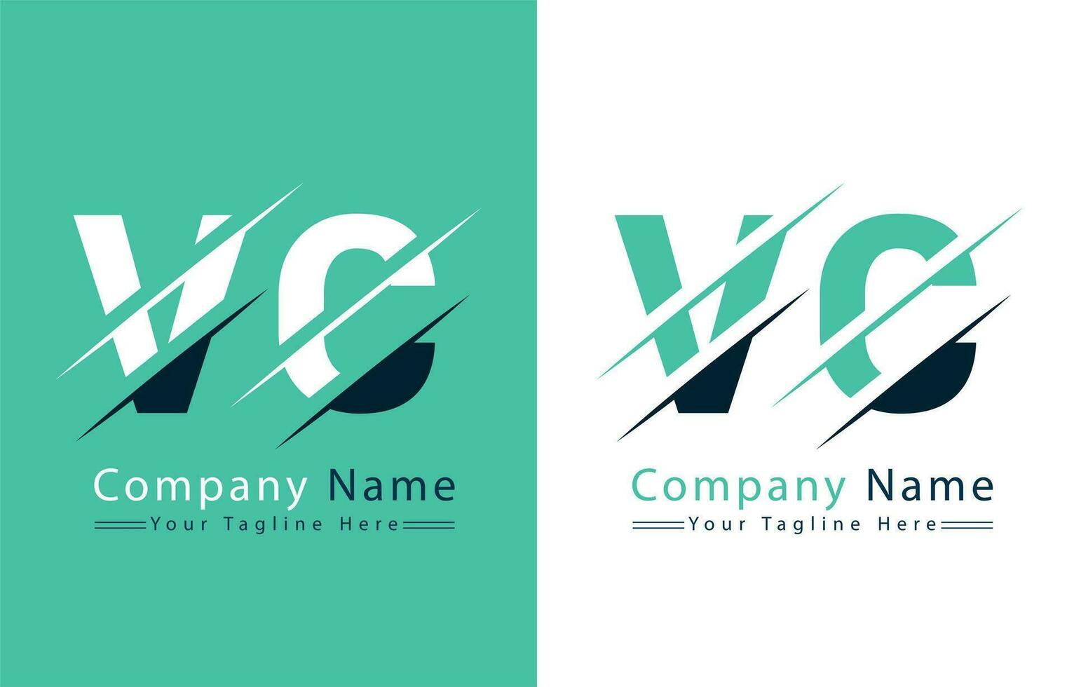 VC Letter Logo Vector Design Template Elements