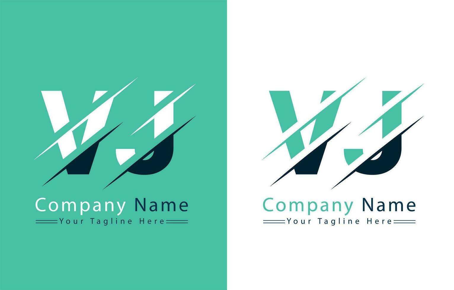 VJ Letter Logo Vector Design Template Elements