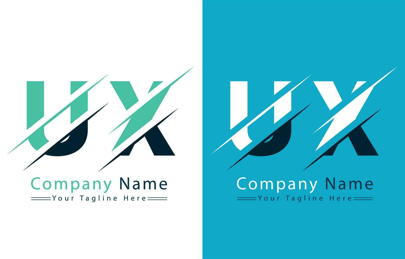 UX Letter Logo Design Concept. Vector Logo Illustration