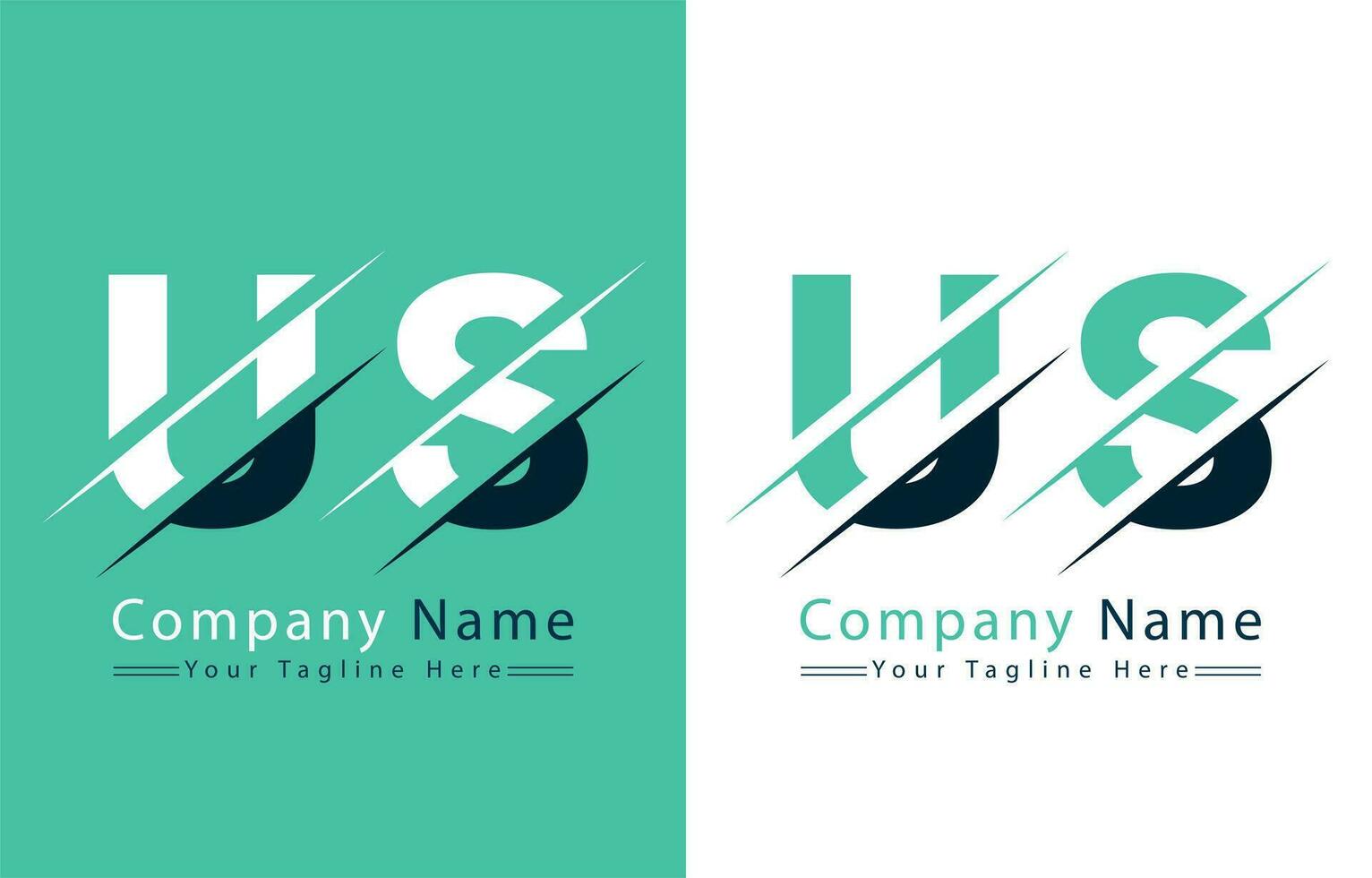 US Letter Logo Design Template. Vector Logo Illustration