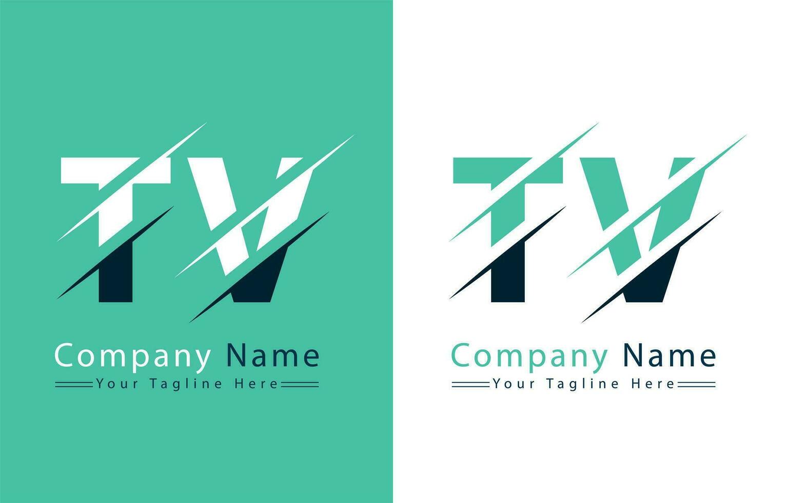 TV Letter Logo Vector Design Concept Elements